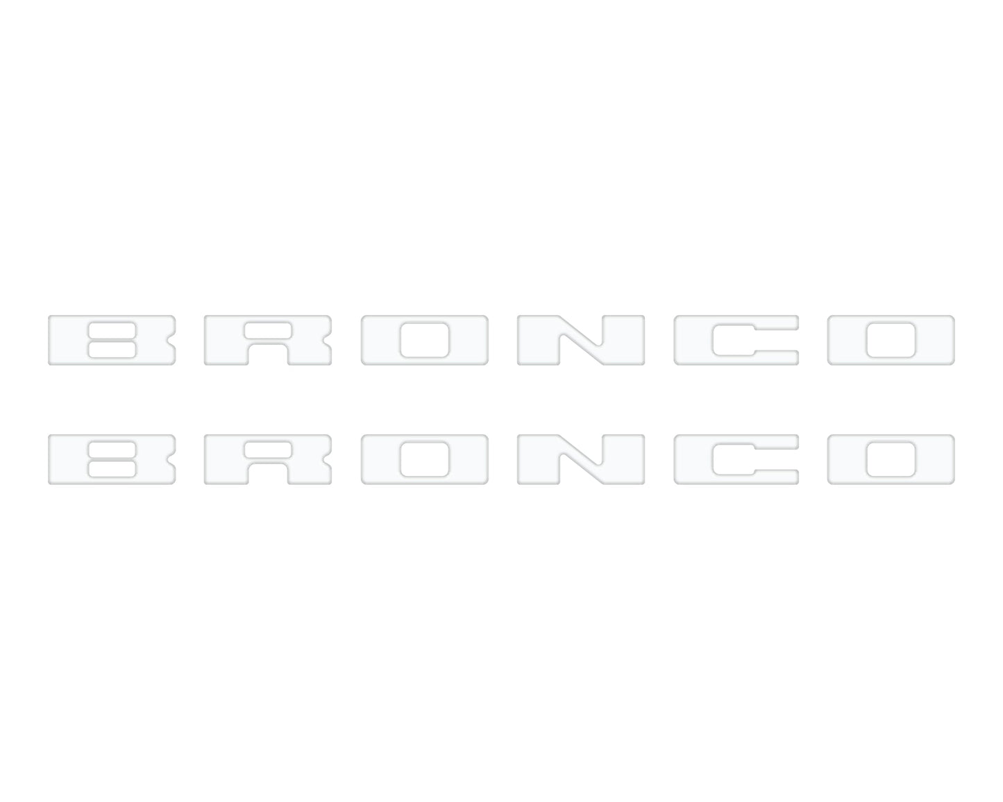 Bronco Running Board Letter Inserts/Overlays Fits 2021-2026 Ford Bronco by Tufskinz.com