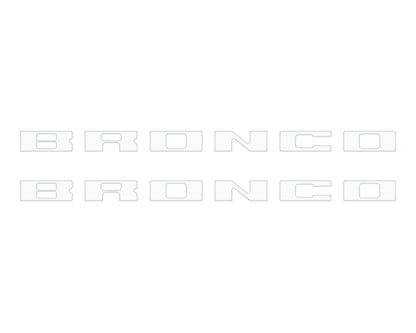 Bronco Running Board Letter Inserts/Overlays Fits 2021-2026 Ford Bronco by Tufskinz.com