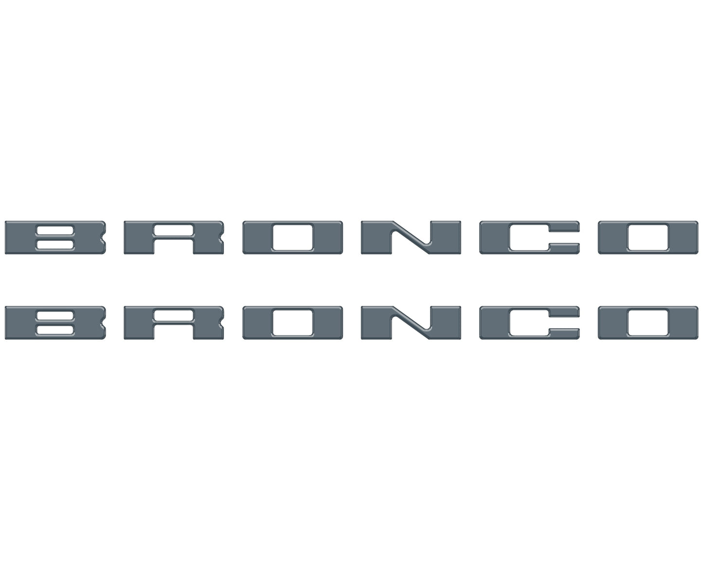 Bronco Running Board Letter Inserts/Overlays Fits 2021-2026 Ford Bronco by Tufskinz.com