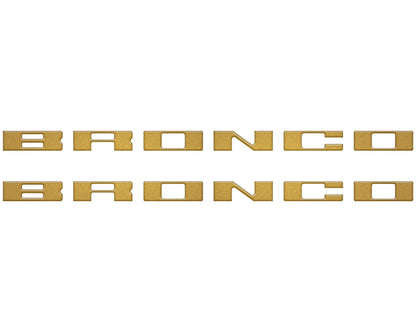 Bronco Running Board Letter Inserts/Overlays Fits 2021-2026 Ford Bronco by Tufskinz.com