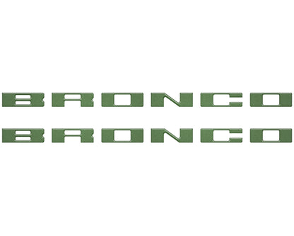 Bronco Running Board Letter Inserts/Overlays Fits 2021-2026 Ford Bronco by Tufskinz.com