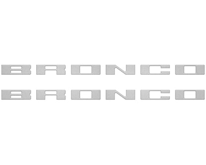 Bronco Running Board Letter Inserts/Overlays Fits 2021-2026 Ford Bronco by Tufskinz.com