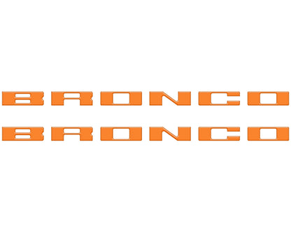 Bronco Running Board Letter Inserts/Overlays Fits 2021-2026 Ford Bronco by Tufskinz.com