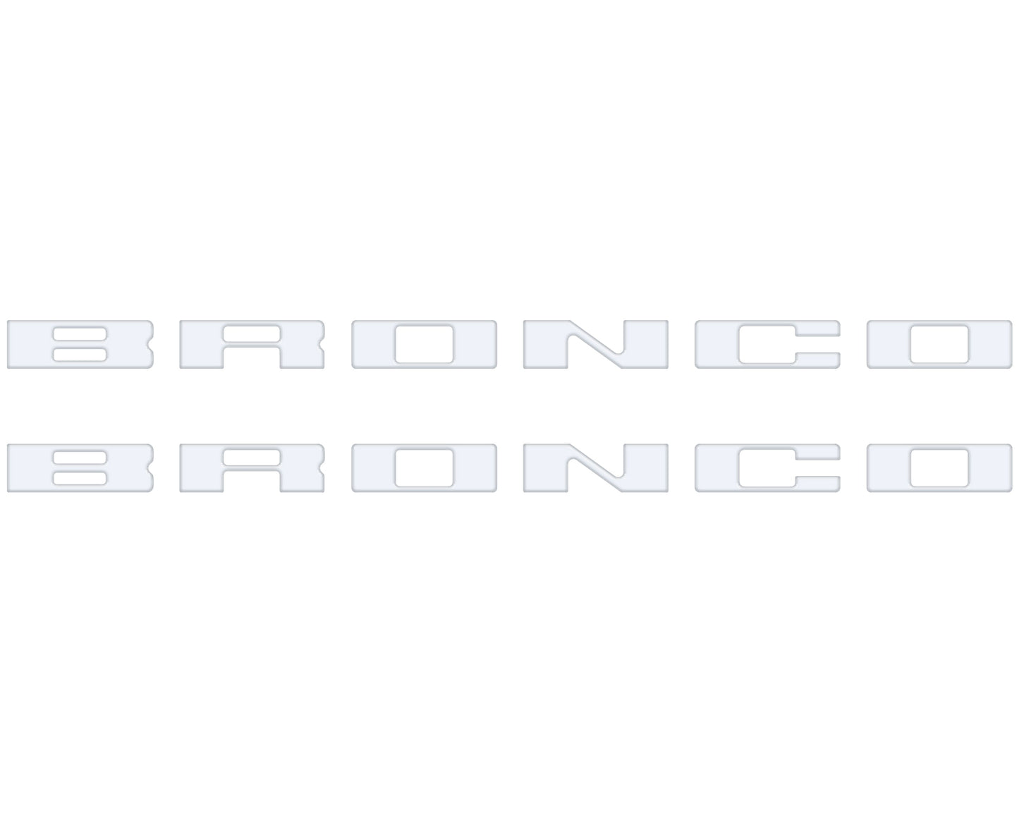 Bronco Running Board Letter Inserts/Overlays Fits 2021-2026 Ford Bronco by Tufskinz.com