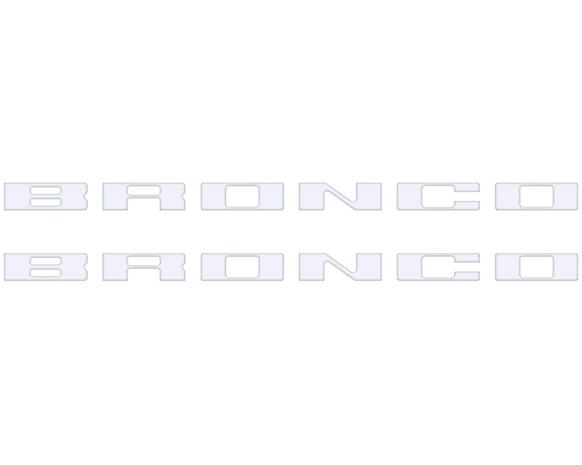 Bronco Running Board Letter Inserts/Overlays Fits 2021-2026 Ford Bronco by Tufskinz.com