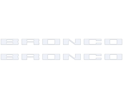 Bronco Running Board Letter Inserts/Overlays Fits 2021-2026 Ford Bronco by Tufskinz.com