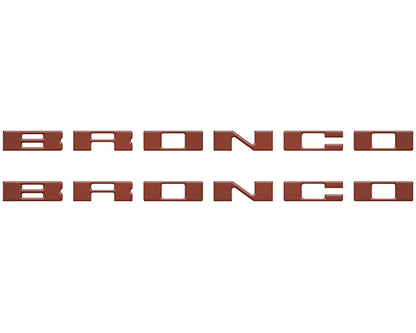 Bronco Running Board Letter Inserts/Overlays Fits 2021-2026 Ford Bronco by Tufskinz.com
