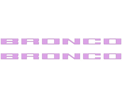 Bronco Running Board Letter Inserts/Overlays Fits 2021-2026 Ford Bronco by Tufskinz.com
