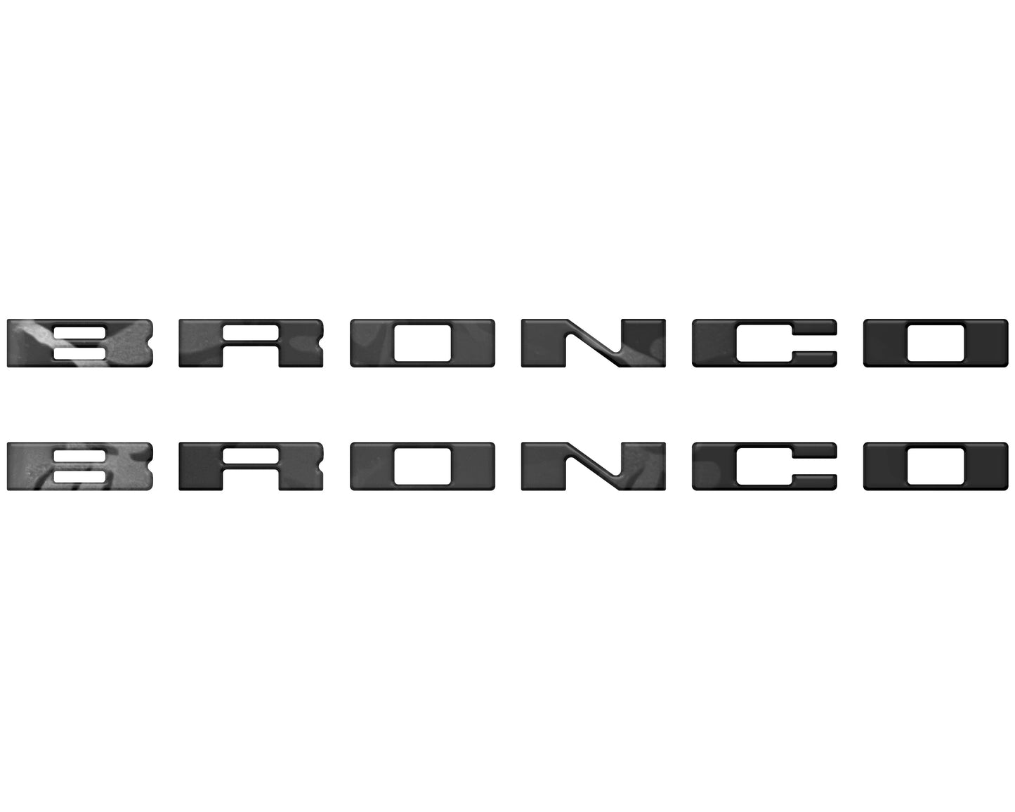 Bronco Running Board Letter Inserts/Overlays Fits 2021-2026 Ford Bronco by Tufskinz.com