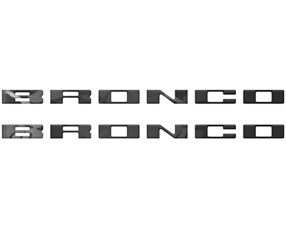 Bronco Running Board Letter Inserts/Overlays Fits 2021-2026 Ford Bronco by Tufskinz.com