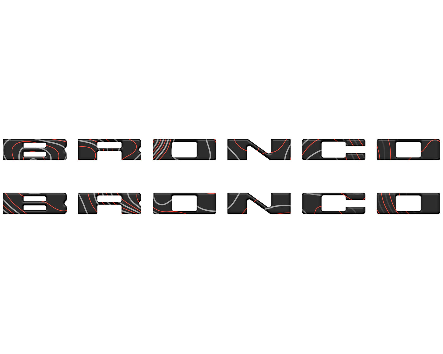 Bronco Running Board Letter Inserts/Overlays Fits 2021-2026 Ford Bronco by Tufskinz.com