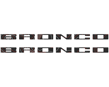 Bronco Running Board Letter Inserts/Overlays Fits 2021-2026 Ford Bronco by Tufskinz.com