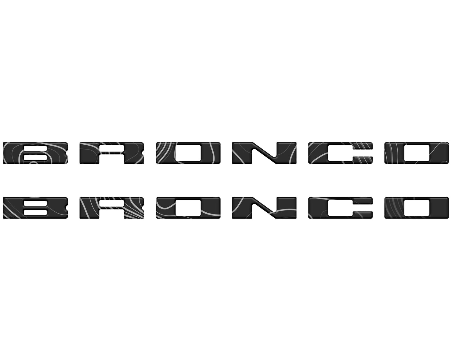 Bronco Running Board Letter Inserts/Overlays Fits 2021-2026 Ford Bronco by Tufskinz.com