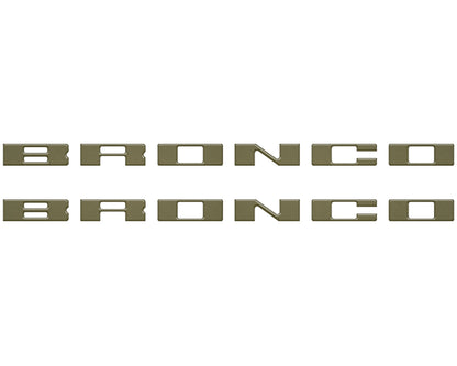 Bronco Running Board Letter Inserts/Overlays Fits 2021-2026 Ford Bronco by Tufskinz.com
