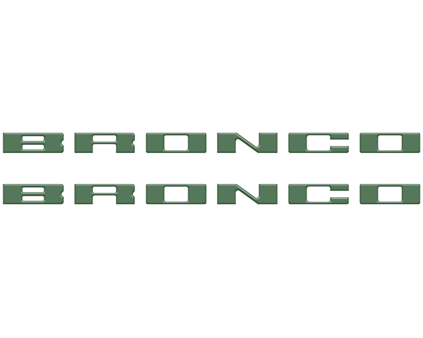 Bronco Running Board Letter Inserts/Overlays Fits 2021-2026 Ford Bronco by Tufskinz.com