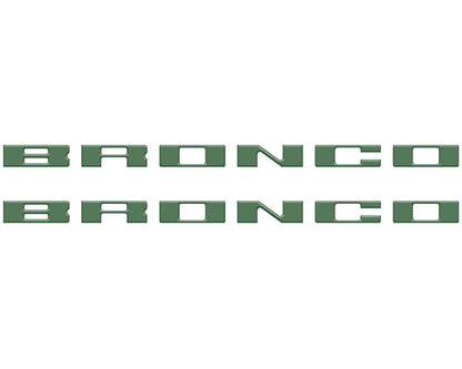 Bronco Running Board Letter Inserts/Overlays Fits 2021-2026 Ford Bronco by Tufskinz.com