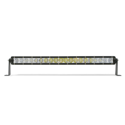 20 in. Single Row LED Light Bar; Chrome Face by DV8 Offroad