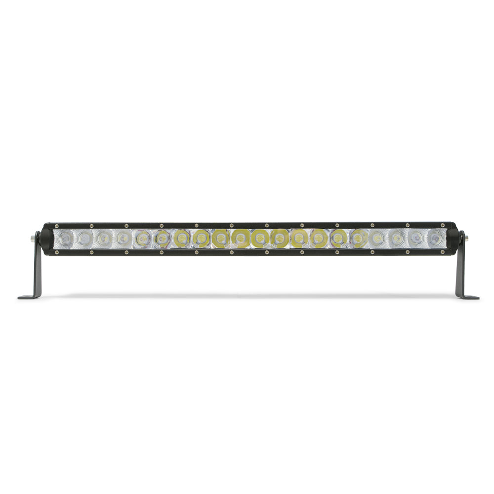 20 in. Single Row LED Light Bar; Chrome Face by DV8 Offroad