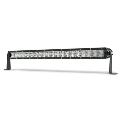 20 in. Single Row LED Light Bar; Chrome Face by DV8 Offroad