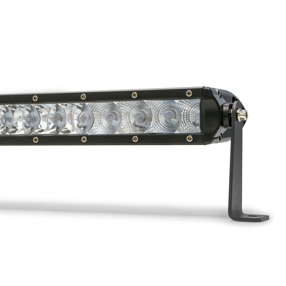20 in. Single Row LED Light Bar; Chrome Face by DV8 Offroad