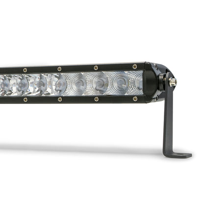 20 in. Single Row LED Light Bar; Chrome Face by DV8 Offroad