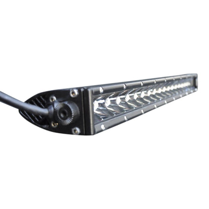 20 in. Single Row LED Light Bar; Chrome Face by DV8 Offroad