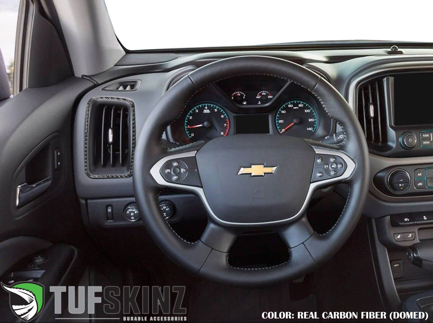 A/C Vent Surround Accent Overlays Fits 2015-2022 Chevrolet Colorado by Tufskinz.com