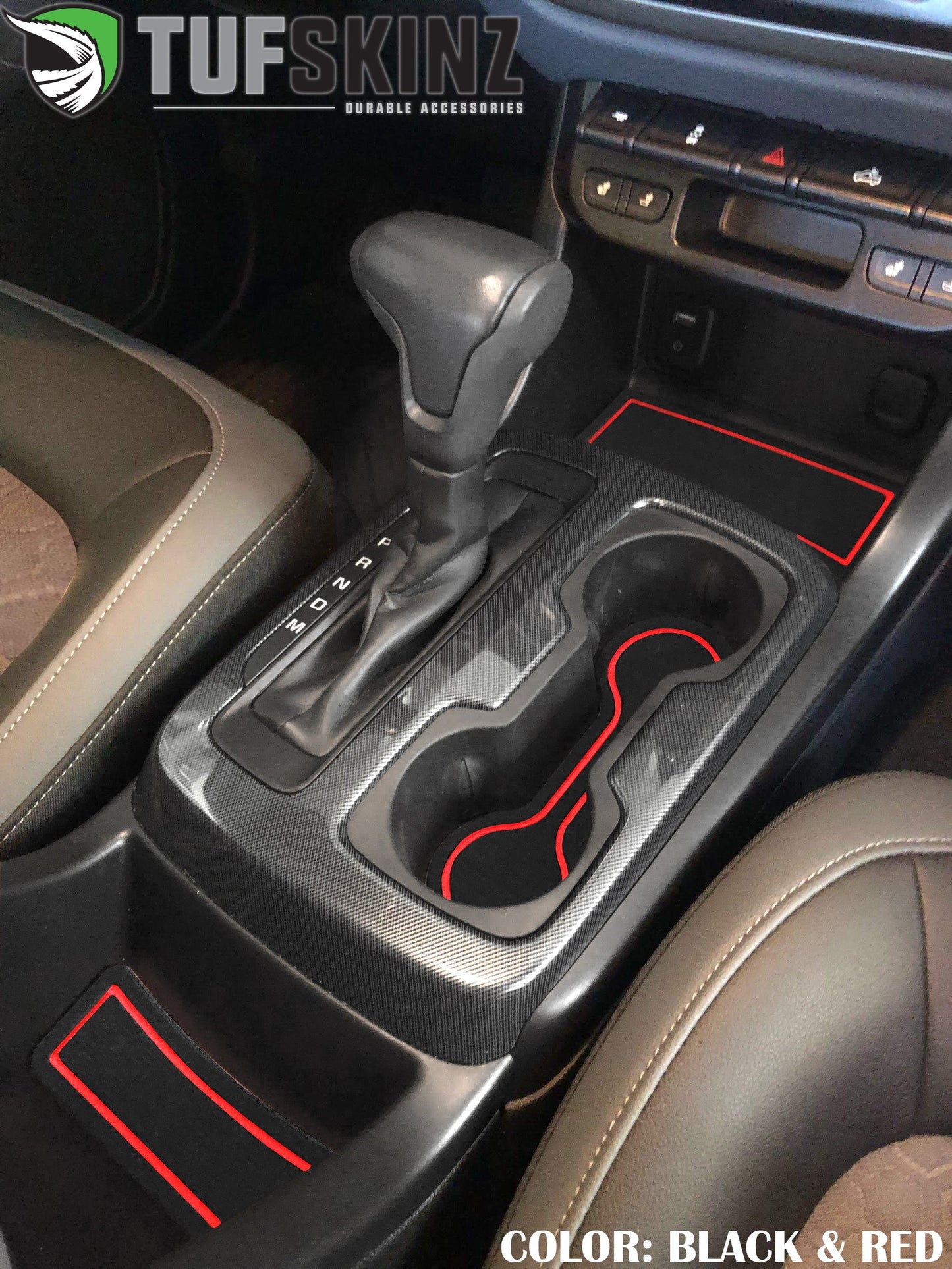 Foam Cup Holder Inserts Fits 2015-2022 Chevrolet Colorado by Tufskinz.com
