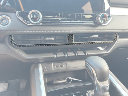 Center A.C. Vent Accent Trim Fits 2023-2026 Chevrolet Colorado & GMC Canyon by Tufskinz.com