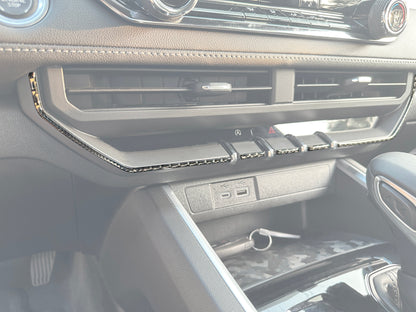 Center Dash Switches Line Accent Trim Fits 2023-2026 Chevrolet Colorado & GMC Canyon by Tufskinz.com