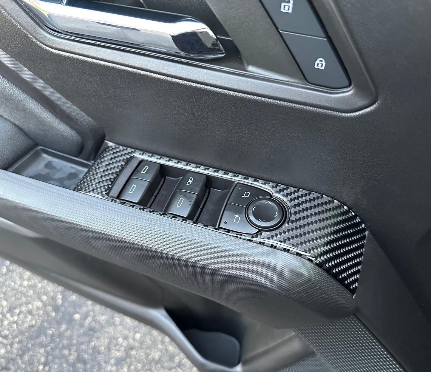 Door Switches Accent Trim Fits 2023-2026 Chevrolet Colorado & GMC Canyon by Tufskinz.com