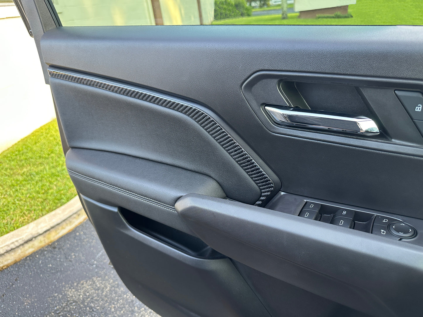 Armrest Accent Trim Fits 2023-2026 Chevrolet Colorado & GMC Canyon (WT and LT Trim Levels ONLY) by Tufskinz.com