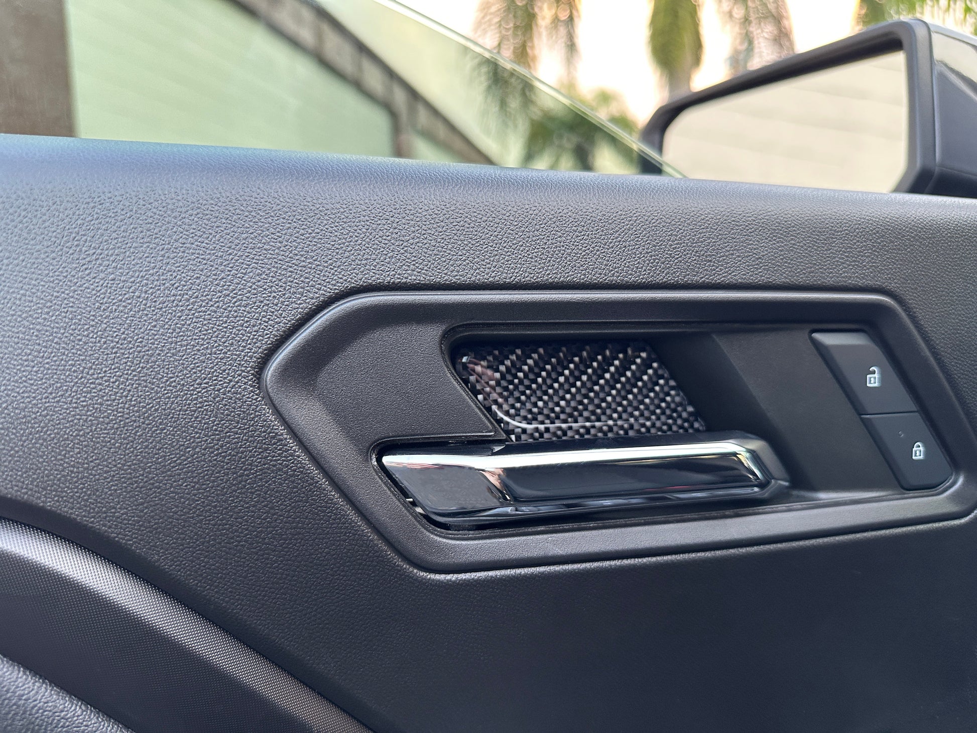 Door Handle Pocket Accent Trim Fits 2023-2026 Chevrolet Colorado/Silverado Refresh Interior by Tufskinz.com