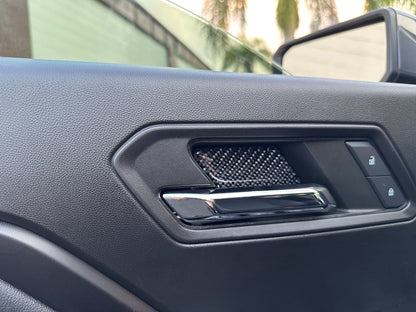 Door Handle Pocket Accent Trim Fits 2023-2026 Chevrolet Colorado/Silverado Refresh Interior by Tufskinz.com