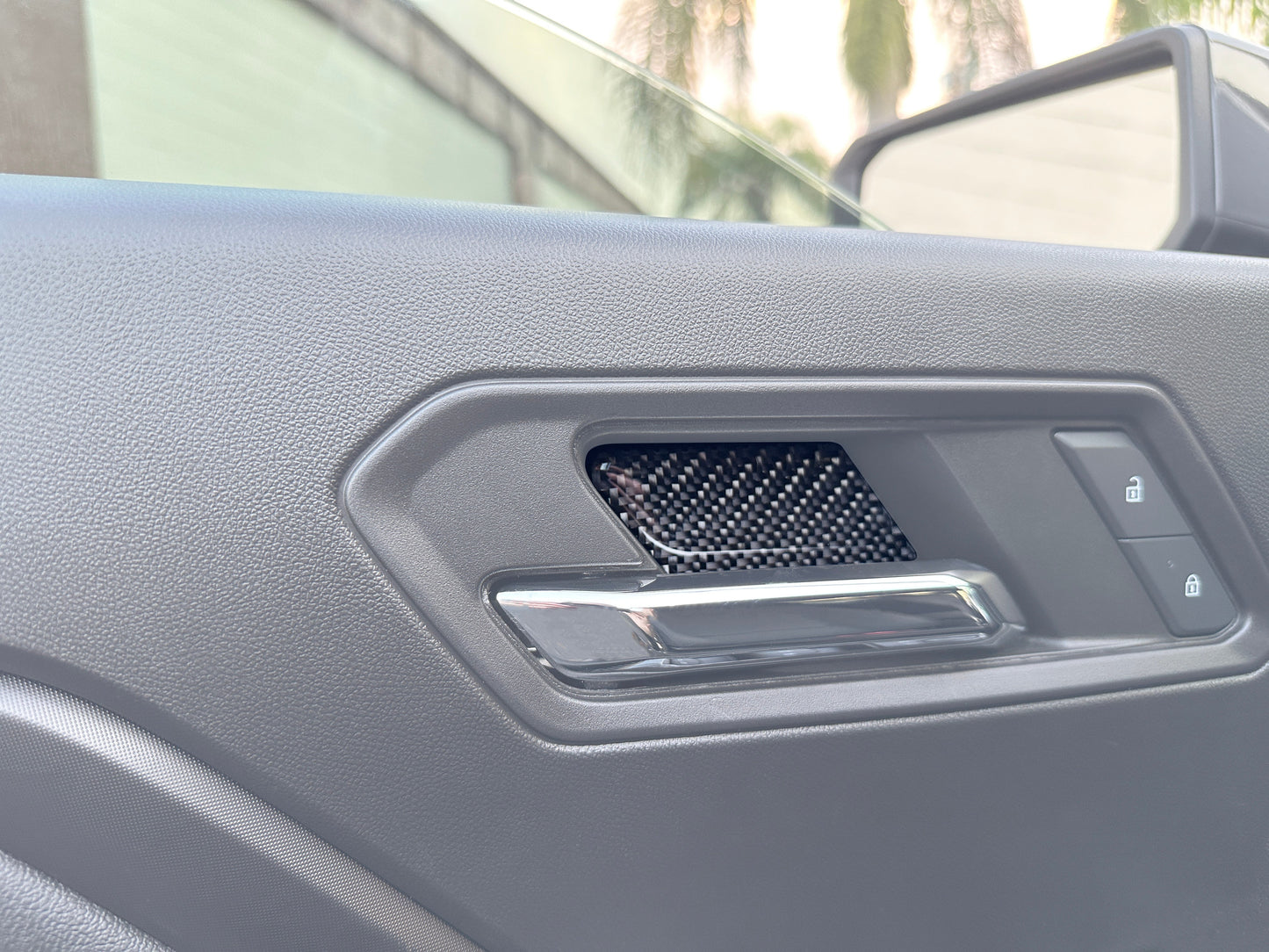 Door Handle Pocket Accent Trim Fits 2023-2026 Chevrolet Colorado/Silverado Refresh Interior by Tufskinz.com