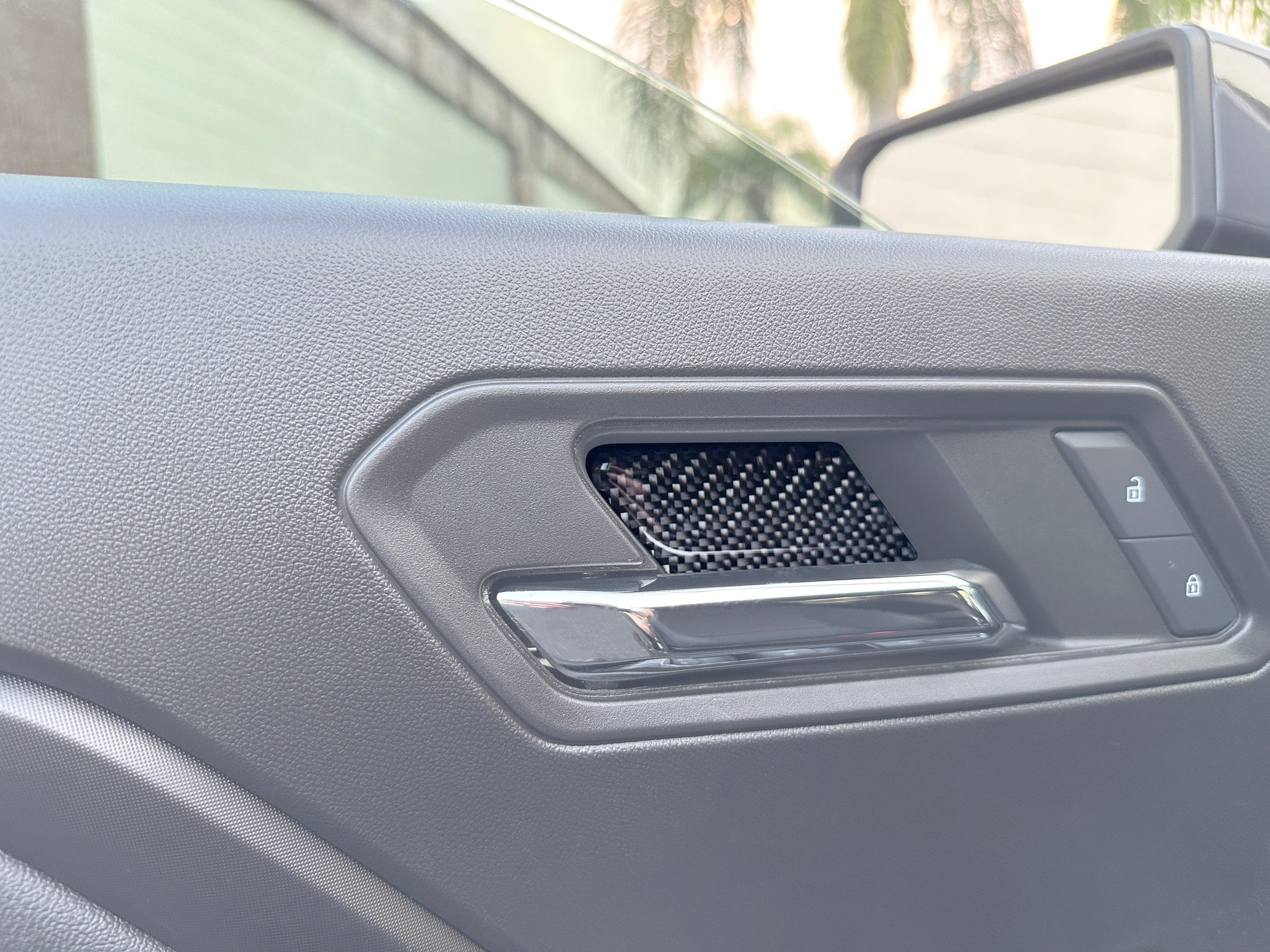 Door Handle Pocket Accent Trim Fits 2023-2026 Chevrolet Colorado/Silverado Refresh Interior by Tufskinz.com