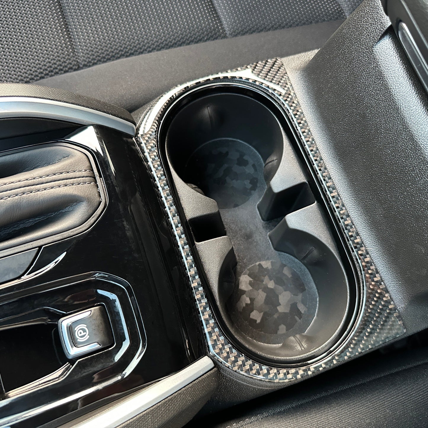 Center Console Cupholder Accent Trim Fits 2023-2026 Chevrolet Colorado & GMC Canyon by Tufskinz.com