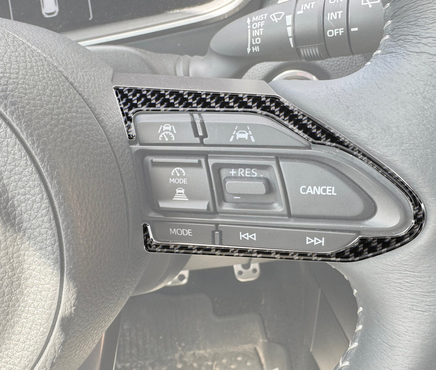 Steering Wheel Controls Accent Trim Fits 2023-2024 Toyota GR Corolla by Tufskinz.com