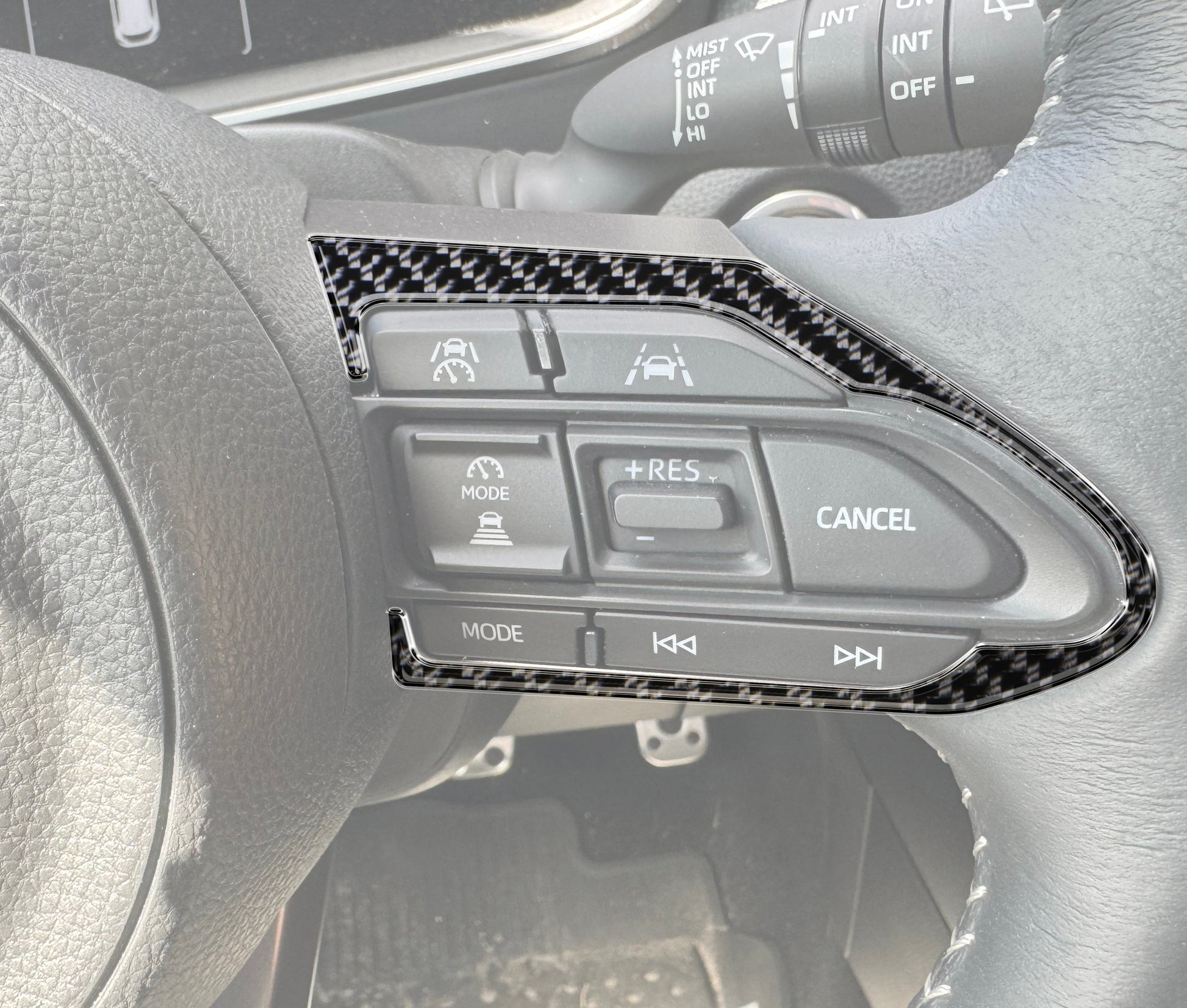 Steering Wheel Controls Accent Trim Fits 2023-2024 Toyota GR Corolla by Tufskinz.com