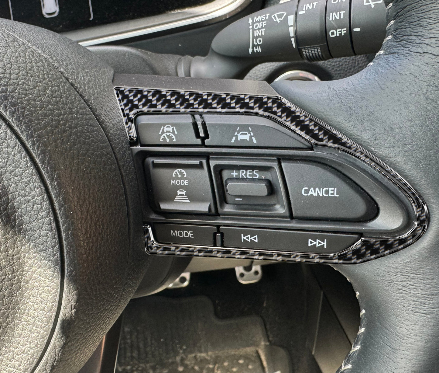 Steering Wheel Controls Accent Trim Fits 2023-2024 Toyota GR Corolla by Tufskinz.com
