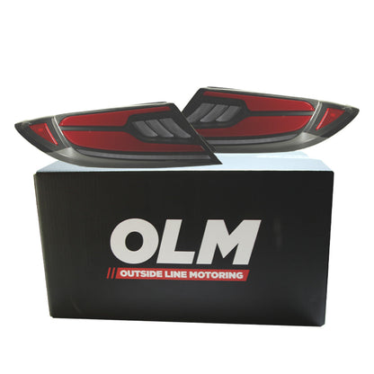 OLM Raiden LED Taillights (Clear Lens/Red Bar) - 2022+ GR86 / BRZ by MYX Automotive