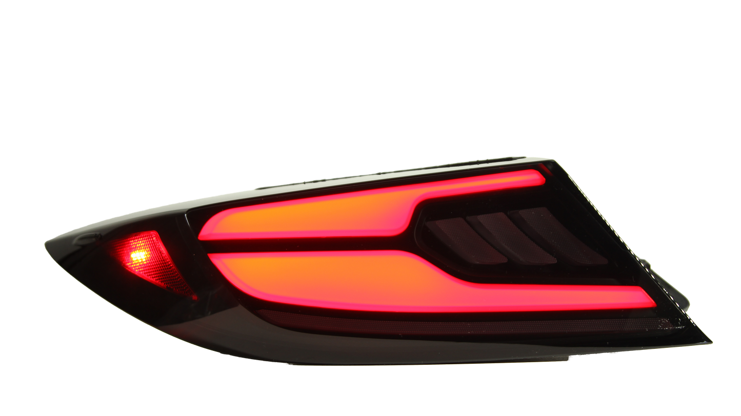 OLM Raiden LED Taillights (Clear Lens/Red Bar) - 2022+ GR86 / BRZ by MYX Automotive