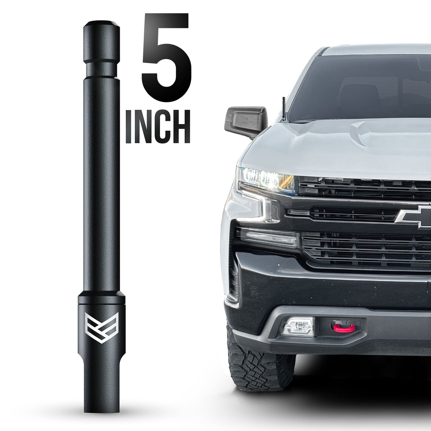 CHEVY & GMC TUFFLOCK® SHORT FLEXIBLE ANTENNA (5 INCH) by Ronin Factory