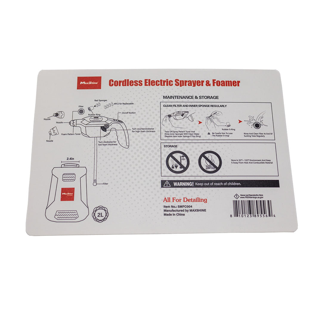 Cordless Electric Sprayer & Foamer by MaxshineUSA