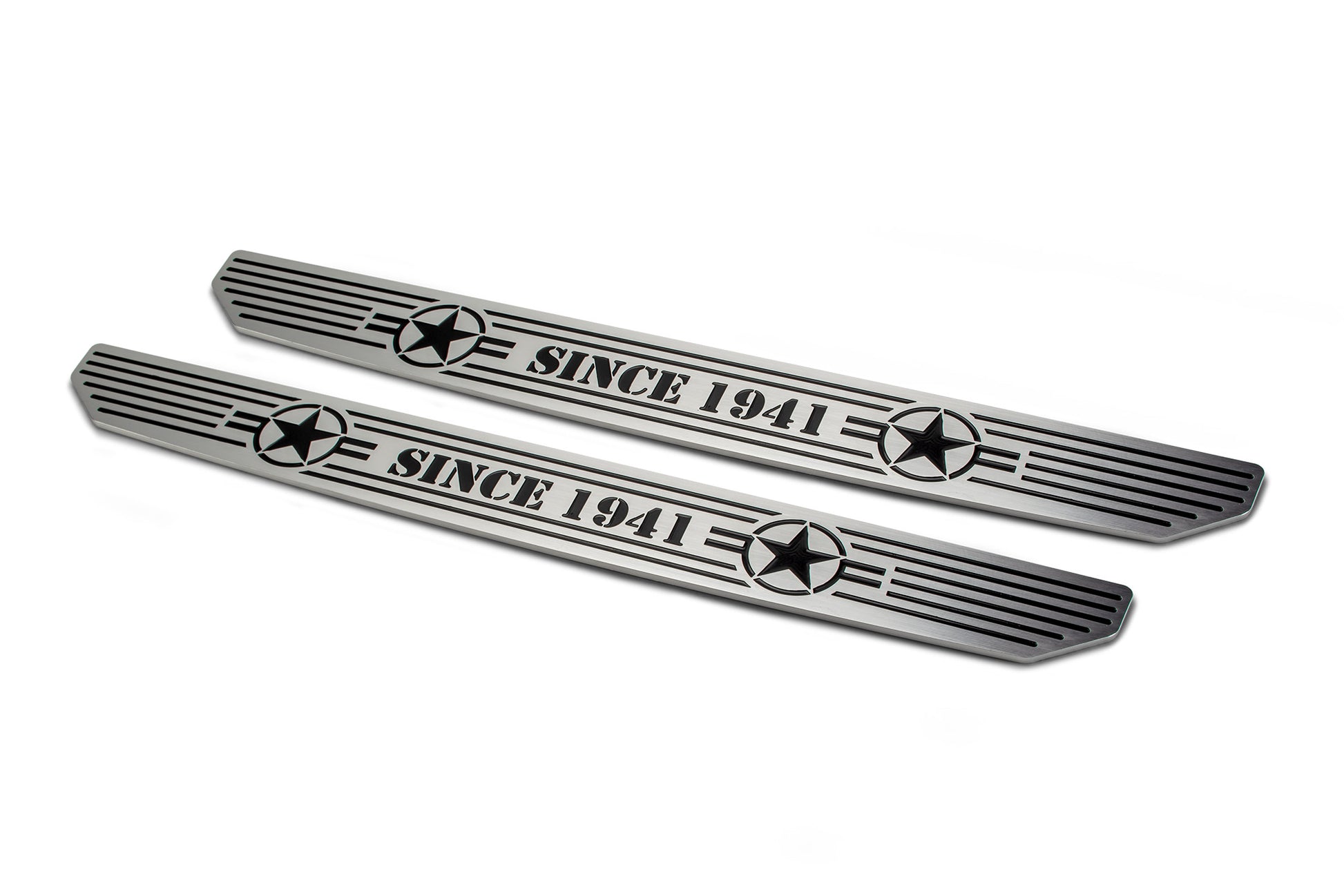 Jeep JL/Gladiator Front Sill Plates with in.Since 1942 in. Logo by DV8 Offroad