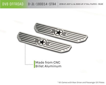 2018+ Jeep JL Rear Sill Plates with in.Since 1942 in. Logo by DV8 Offroad