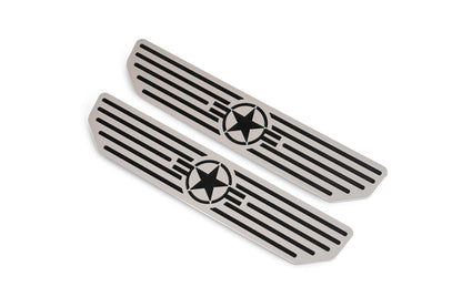 2018+ Jeep JL Rear Sill Plates with in.Since 1942 in. Logo by DV8 Offroad