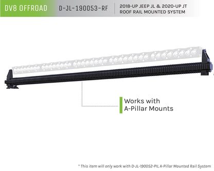 18-21 Jeep Wrangler JL Roof Rail Mounted System by DV8 Offroad