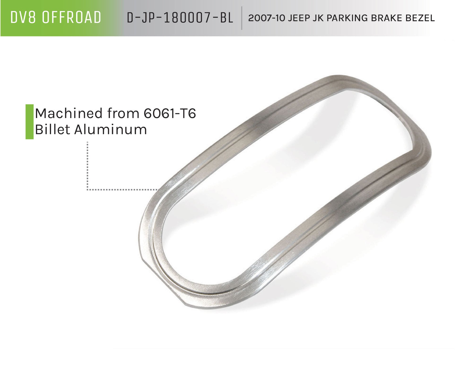 07-10 Jeep JK Parking Brake Bezel by DV8 Offroad