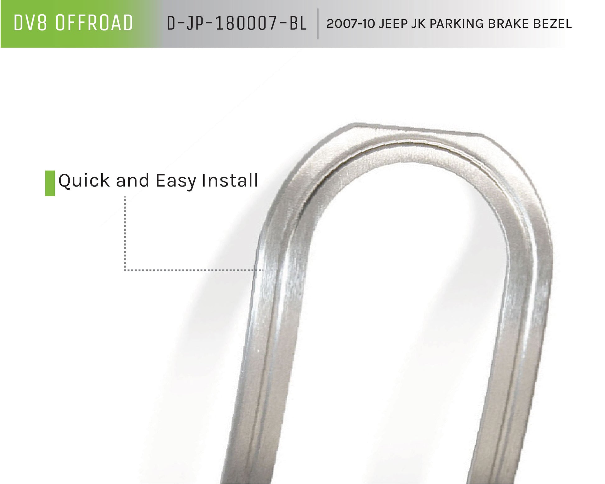 07-10 Jeep JK Parking Brake Bezel by DV8 Offroad